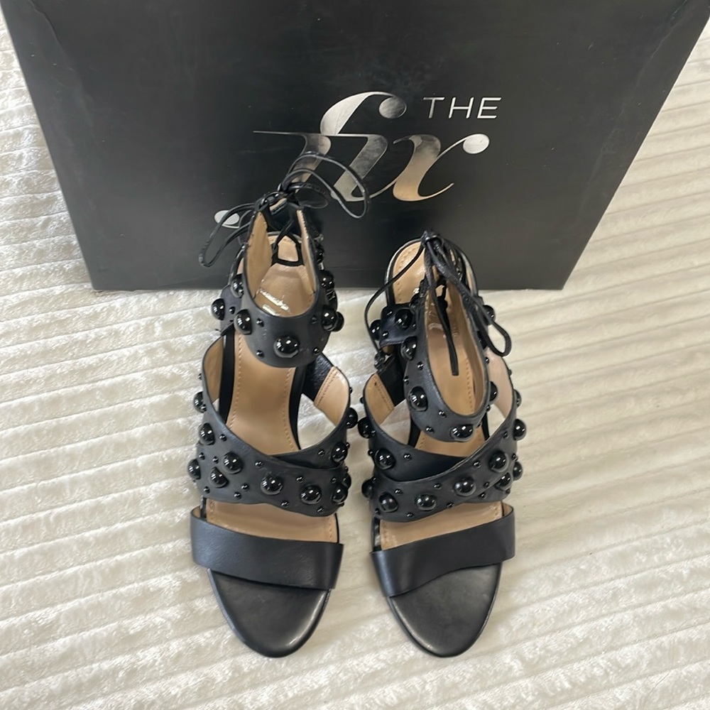 New , The Fix Dawson Stud Heel Sandal Shoe
